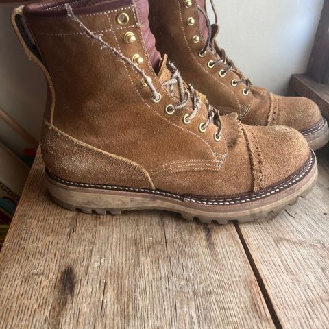 Rolling Dub Trio Forester II Boot in Nakamura Sennosuke Shoten Dark Beige Suede