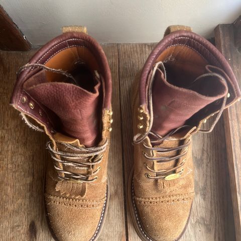 Rolling Dub Trio Forester II Boot in Nakamura Sennosuke Shoten Dark Beige Suede