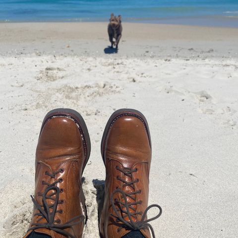 Anastazi Service Boot in Whiskey Veg-Tanned Calfskin