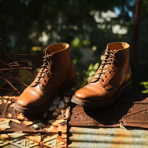 View photo of Anastazi Service Boot in Whiskey Veg-Tanned Calfskin