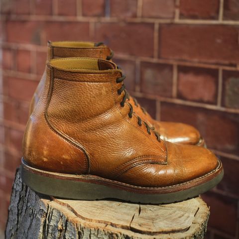 View photo of Anastazi Service Boot in Whiskey Veg-Tanned Calfskin