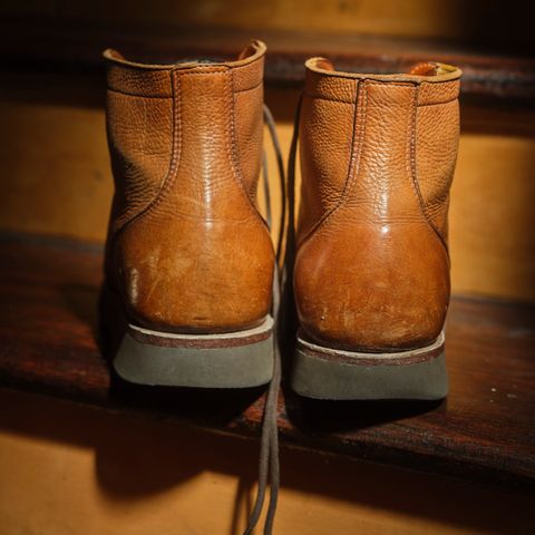 View photo of Anastazi Service Boot in Whiskey Veg-Tanned Calfskin