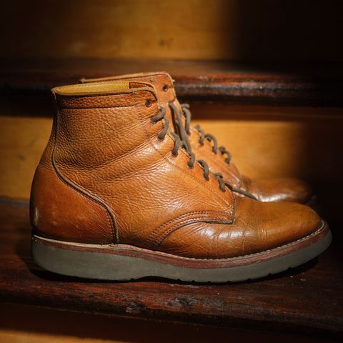 View photo of Anastazi Service Boot in Whiskey Veg-Tanned Calfskin