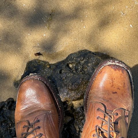 View photo of Anastazi Service Boot in Whiskey Veg-Tanned Calfskin