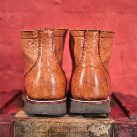 View photo of Anastazi Service Boot in Whiskey Veg-Tanned Calfskin