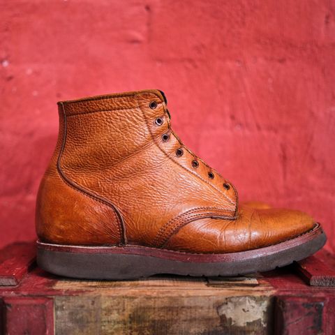 View photo of Anastazi Service Boot in Whiskey Veg-Tanned Calfskin