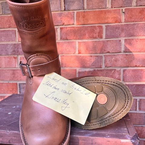 Wesco Boss Engineer Boot in Horween Natural Chromexcel