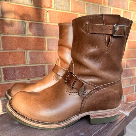 View photo of Wesco Boss Engineer Boot in Horween Natural Chromexcel