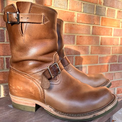 View photo of Wesco Boss Engineer Boot in Horween Natural Chromexcel