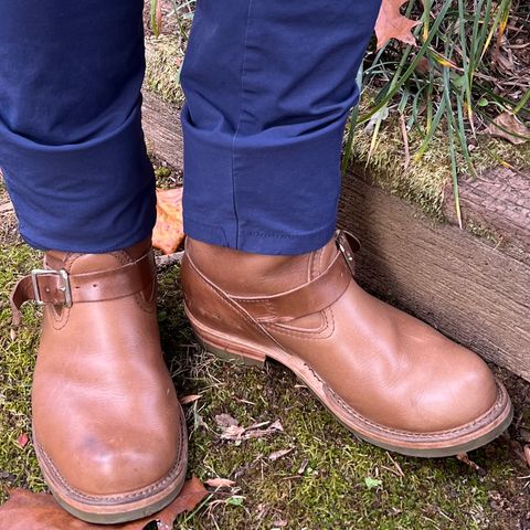 View photo of Wesco Boss Engineer Boot in Horween Natural Chromexcel