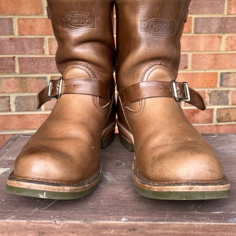 View photo of Wesco Boss Engineer Boot in Horween Natural Chromexcel