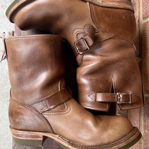 View photo of Wesco Boss Engineer Boot in Horween Natural Chromexcel