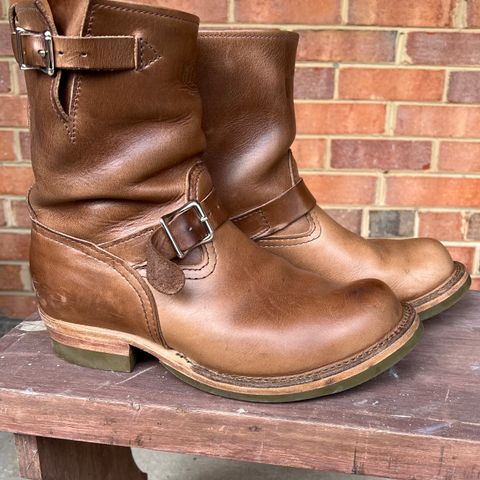 View photo of Wesco Boss Engineer Boot in Horween Natural Chromexcel