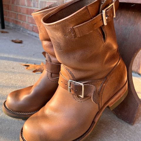 View photo of Wesco Boss Engineer Boot in Horween Natural Chromexcel