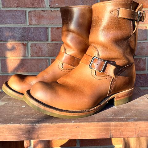 View photo of Wesco Boss Engineer Boot in Horween Natural Chromexcel