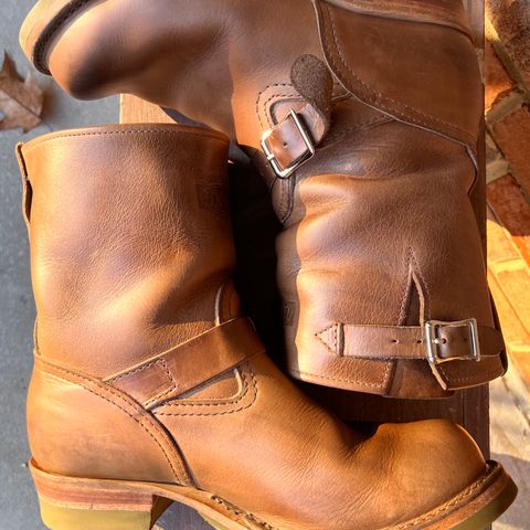 View photo of Wesco Boss Engineer Boot in Horween Natural Chromexcel