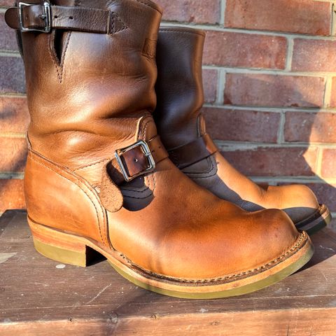 View photo of Wesco Boss Engineer Boot in Horween Natural Chromexcel