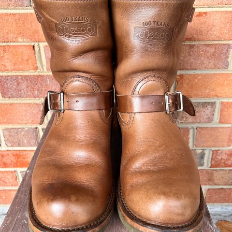 View photo of Wesco Boss Engineer Boot in Horween Natural Chromexcel