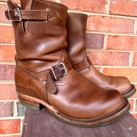 View photo of Wesco Boss Engineer Boot in Horween Natural Chromexcel