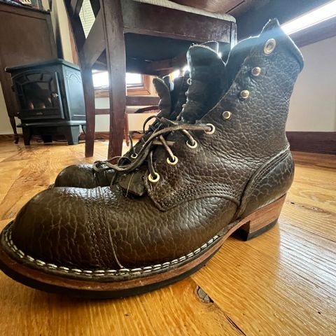 Nicks MTO in Law Tanning Olive Smooth Shruken Bison