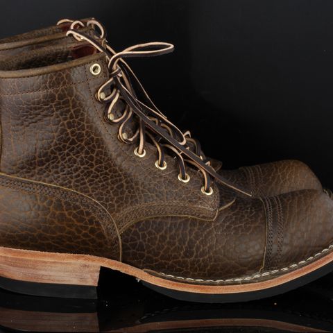 Nicks MTO in Law Tanning Olive Smooth Shruken Bison