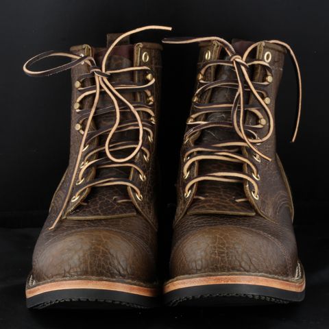 Nicks MTO in Law Tanning Olive Smooth Shruken Bison