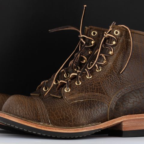 Nicks MTO in Law Tanning Olive Smooth Shruken Bison