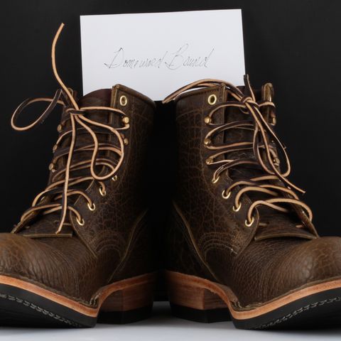 Nicks MTO in Law Tanning Olive Smooth Shruken Bison