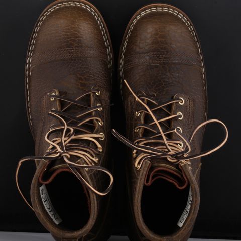 Nicks MTO in Law Tanning Olive Smooth Shruken Bison