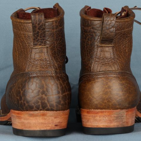 Nicks MTO in Law Tanning Olive Smooth Shruken Bison