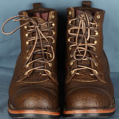 Nicks MTO in Law Tanning Olive Smooth Shruken Bison