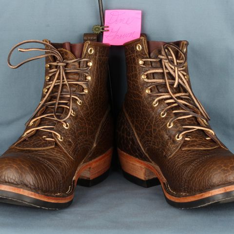 Nicks MTO in Law Tanning Olive Smooth Shruken Bison
