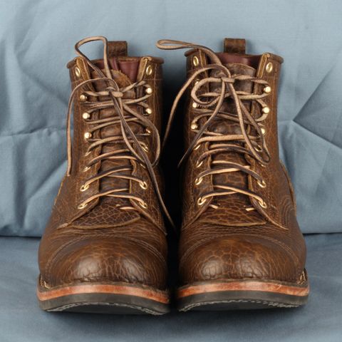 Nicks MTO in Law Tanning Olive Smooth Shruken Bison