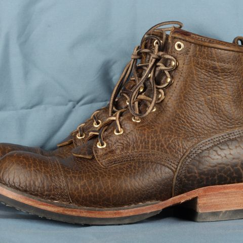 Nicks MTO in Law Tanning Olive Smooth Shruken Bison