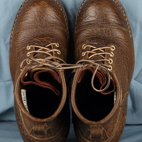 Nicks MTO in Law Tanning Olive Smooth Shruken Bison