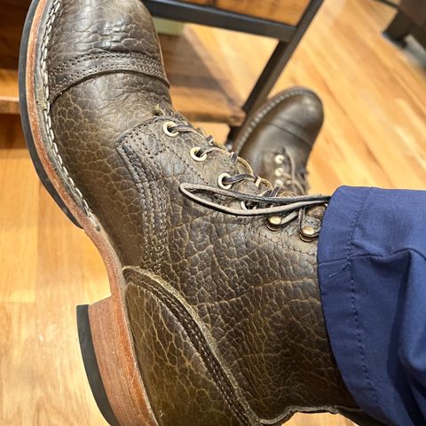Nicks MTO in Law Tanning Olive Smooth Shruken Bison