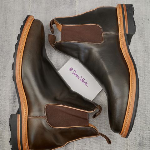 Viberg Chelsea in Horween Dark Cognac Shell Cordovan