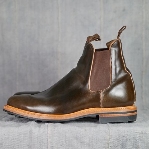 View photo of Viberg Chelsea in Horween Dark Cognac Shell Cordovan