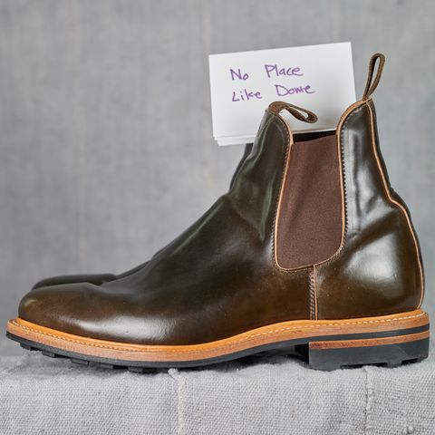 View photo of Viberg Chelsea in Horween Dark Cognac Shell Cordovan