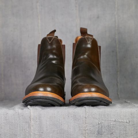 View photo of Viberg Chelsea in Horween Dark Cognac Shell Cordovan