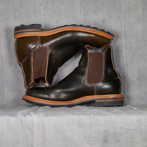 View photo of Viberg Chelsea in Horween Dark Cognac Shell Cordovan