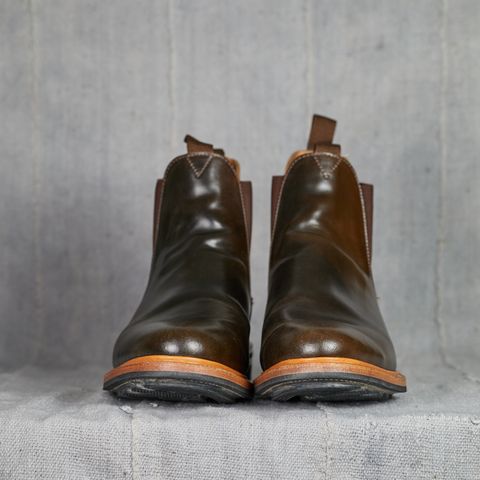 View photo of Viberg Chelsea in Horween Dark Cognac Shell Cordovan