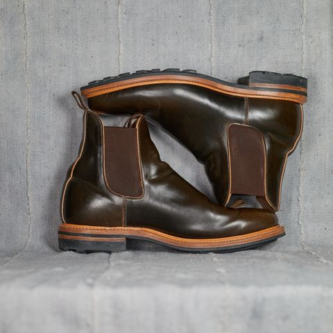 View photo of Viberg Chelsea in Horween Dark Cognac Shell Cordovan