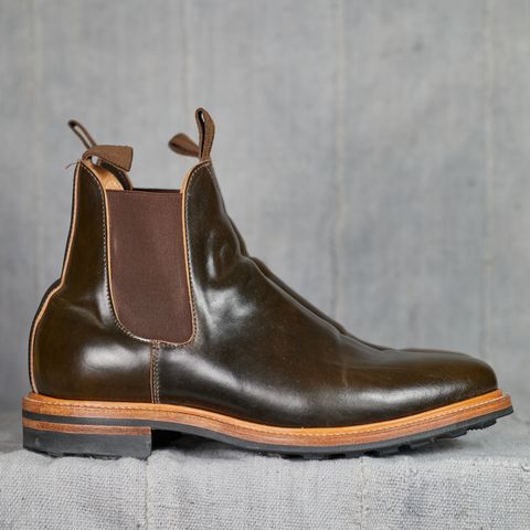 View photo of Viberg Chelsea in Horween Dark Cognac Shell Cordovan