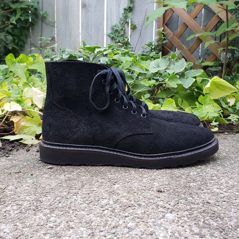 Oak Street Bootmakers Field Boot in Seidel Black Oiled Congo Shrunken Bison Roughout