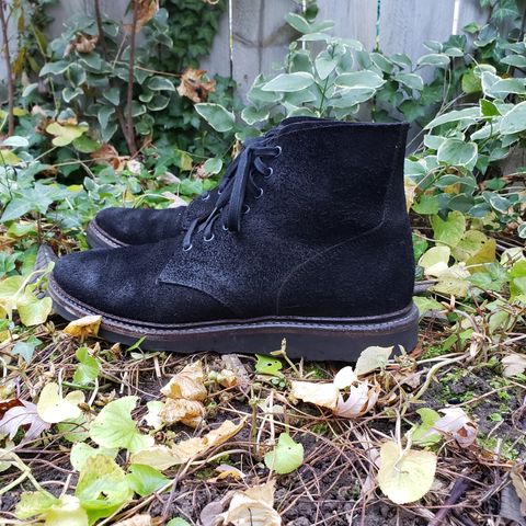 Oak Street Bootmakers Field Boot in Seidel Black Oiled Congo Shrunken Bison Roughout