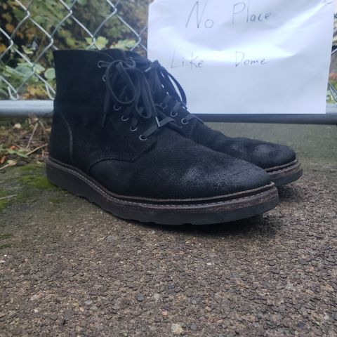 Oak Street Bootmakers Field Boot in Seidel Black Oiled Congo Shrunken Bison Roughout