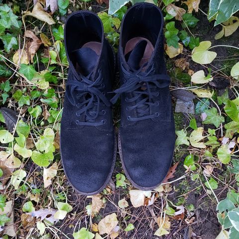 Oak Street Bootmakers Field Boot in Seidel Black Oiled Congo Shrunken Bison Roughout