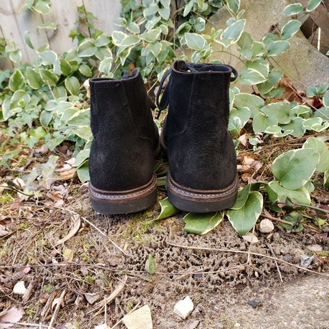Oak Street Bootmakers Field Boot in Seidel Black Oiled Congo Shrunken Bison Roughout