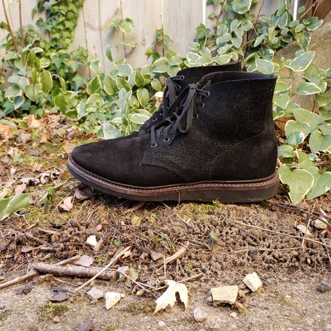 Oak Street Bootmakers Field Boot in Seidel Black Oiled Congo Shrunken Bison Roughout